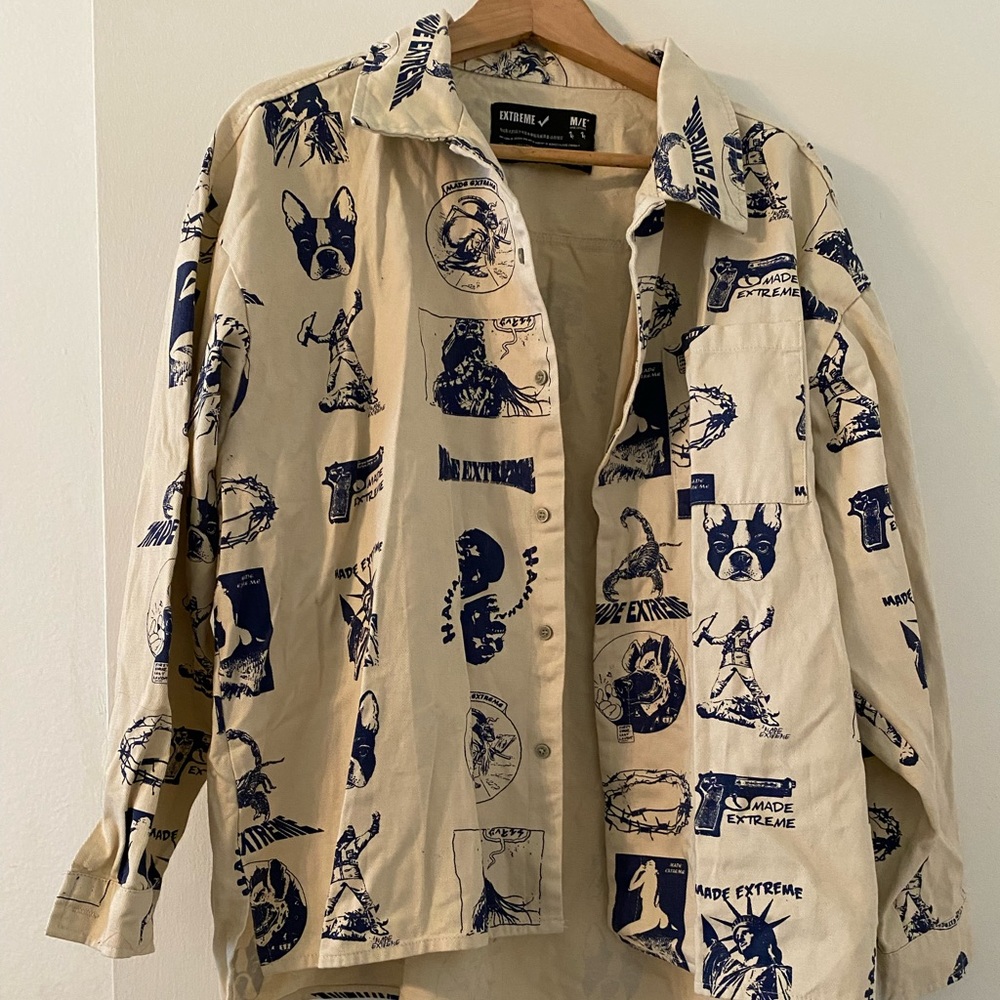 Denim artsy jacket Medium size